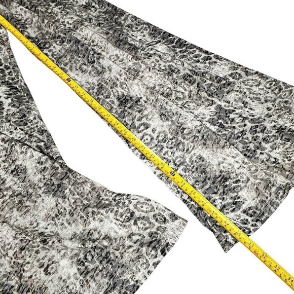 New Go Couture Leopard Print Wide Leg Palazzo Pants Sz.S Gray Animal Print Y2K - Picture 6 of 11